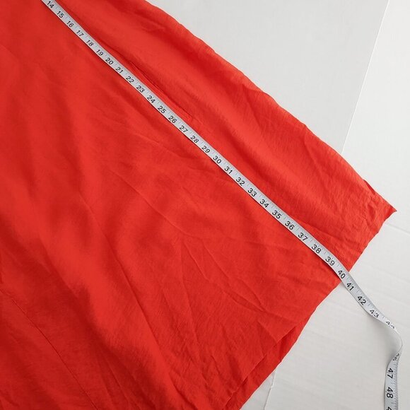 Anne Klein Sleeveless Flutter Collar Orange Dress Size 16 - Picture 3 of 11